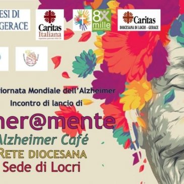 INCONTRO VENERDI’ 20 SETTEMBRE GIORNATA MONDIALE ALZHEIMER