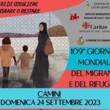 109° giornata mondiale del migrante e del rifugiato